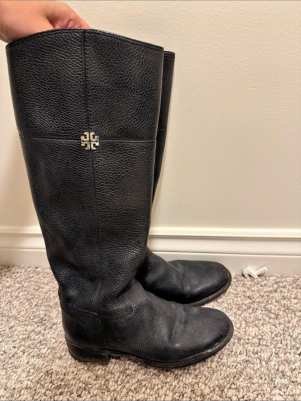 Tory Burch Jolie Riding Boot Black Tall Boots